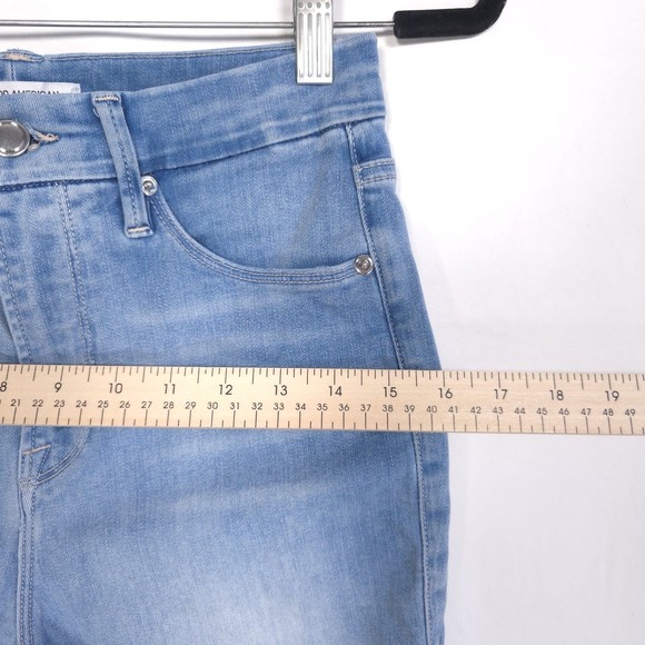 GOOD AMERICAN Size 6/28‎ Jeans GOOD WAIST Crop Raw Edge GWCFH367T Blue 352 - Picture 7 of 16